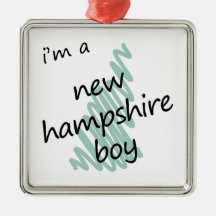 I'm a New Hampshire Boy Christmas Ornament