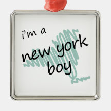 I'm a New York Boy Christmas Tree Ornament