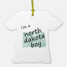 I'm a North Dakota Boy Christmas Tree Ornaments