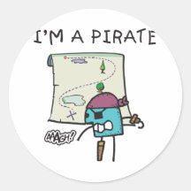 I'm A Pirate Kids Stickers