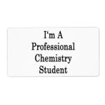 I'm A Professional Chemistry Student Custom Shipping Label