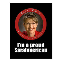 I'm a proud Sarahmerican - Post Cards