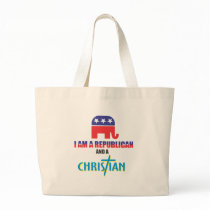 I'm a Republican and a Christian Tote Bags