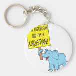 I'm a Republican and a Christian Key Chains