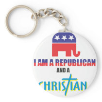 I'm a Republican and a Christian Key Chain