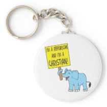 I'm a Republican and a Christian Key Chains