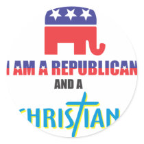 I'm a Republican and a Christian Sticker