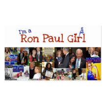 I'm a Ron paul girl Business Card