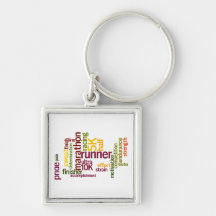I'm a Runner Words Key Chains