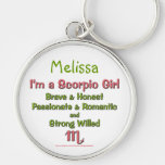 I'm a Scorpio Girl Personalized Zodiac Keychain