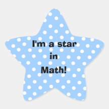 I'm a star in math customizable subject stickers