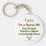 I'm a Taurus Girl Personalized Zodiac Keychain