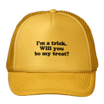 I'm a trick. Will you be my treat Mesh Hats