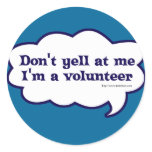 I'm a Volunteer Round Stickers