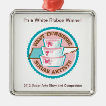 I'm a White Ribbon Winner! Christmas Tree Ornament