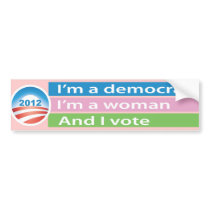 I'm a Woman and I Vote! Bumper Stickers