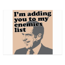 I'm Adding You To My Enemies List Postcard