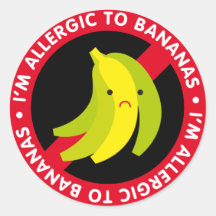 I'm allergic to bananas! Banana allergy Sticker