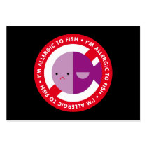 I'm allergic to fish! bookmark business card template