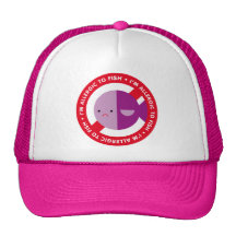 I'm allergic to fish! trucker hat