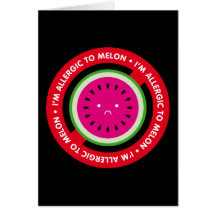 I'm allergic to melon! Melon allergy Card