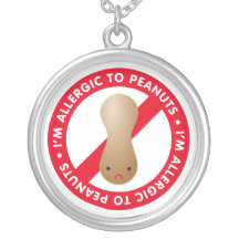 I'm allergic to peanuts! Peanut allergy Custom Necklace