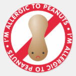 I'm allergic to peanuts! Peanut allergy Stickers