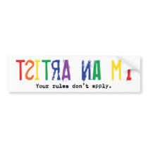 I'm An Artist (bumper sticker)