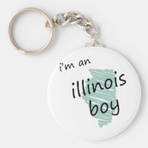 I'm an Illinois Boy Keychain
