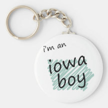 I'm an Iowa Boy Keychains