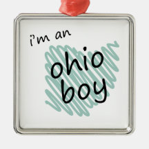 I'm an Ohio Boy Christmas Tree Ornament