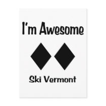 I'm Awesome Ski Vermont Postcards