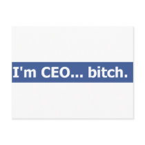 I'm CEO... bitch Post Card