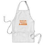 I'm cleverly disguised as a geek Costume aprons