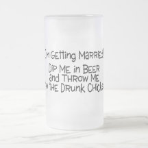 Im en se mariant plongez-moi en bière tasse