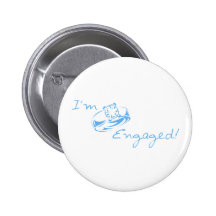 I'm Engaged (Blue Diamond Ring) Button