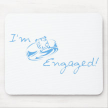 I'm Engaged (Blue Diamond Ring) Mousepads