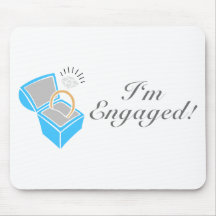 I'm Engaged (Diamond Engagement Ring Box) Mousepads