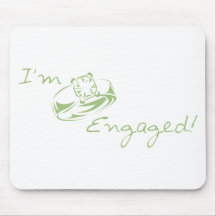 I'm  Engaged (Green Diamond Ring) Mousepad