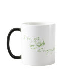 I'm  Engaged (Green Diamond Ring) mugs
