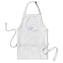 I'm Engaged (Purple Diamond Ring) Aprons