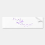 I'm Engaged (Purple Diamond Ring) Bumper Stickers