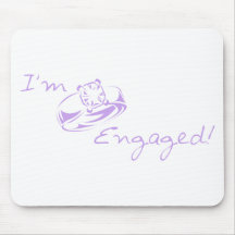 I'm Engaged (Purple Diamond Ring) Mouse Pads