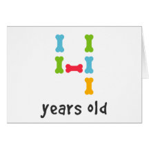 I'm Four Years Old Greeting Card