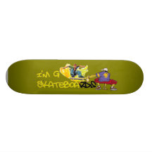 I'm G Skateboard-Graffiti - green/yellow