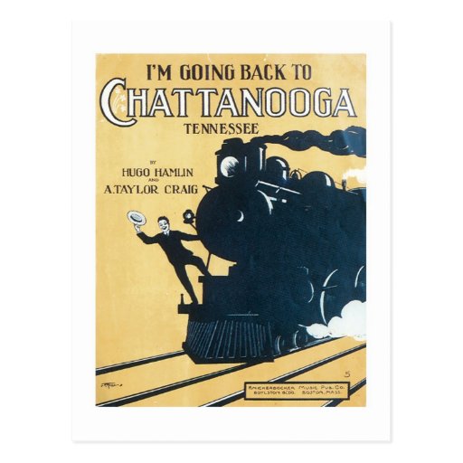 I'm Going Back to Chattanooga Tennessee Songbook C Postcards