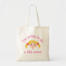 Im going to be a big sister - blonde hair tote bag