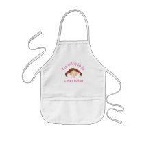 Im going to be a big sister - girl with brown hair apron