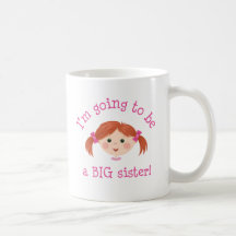 Im going to be a big sister - red hair coffee mugs