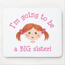 Im going to be a big sister - red hair mousepads
